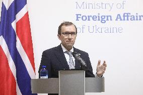 News conference of Ukrainian and Norwegian FMs in Kyiv
