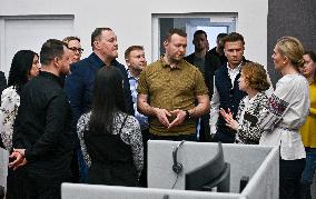 Interior Ministers of Estonia, Latvia and Lithuania visit call center of Service 112 in Lviv