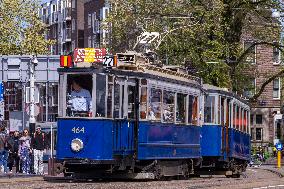 Historic Tram 27 In Amsterdam