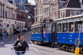 Historic Tram 27 In Amsterdam