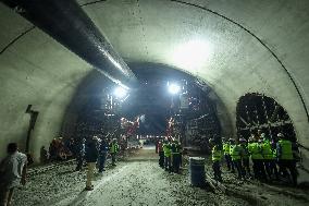 Nepal's First Transport Tunnel Witness Breakthrough In Construction