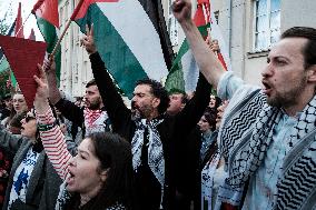 Pro Palestine Rally In Warsaw, Poland