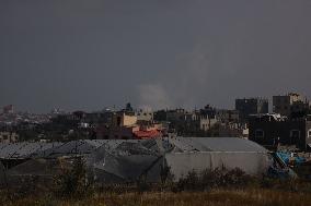 MIDEAST-GAZA-NUSEIRAT REFUGEE CAMP-ISRAEL-STRIKE