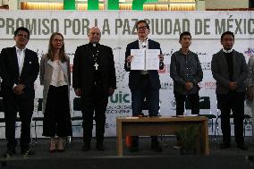 Candidates For Head Of Government Of Mexico City Sign Commitment To Peace