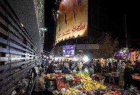 Iran-Daily Life Under Images Of IRGC Missiles