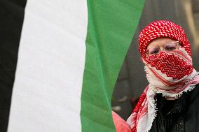 Pro-Palestinian Protest Against The Exhibition At The MOCAK Museum In Krakow