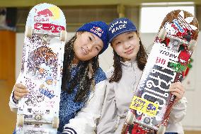 Japanese skateboarders Yosozumi, Nishiya