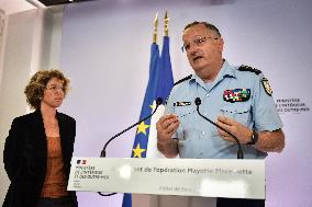 Press Conference On The Security In Mayotte - Paris