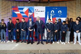 Launch of the 100-day countdown of the Olympic for the French Customs team - Paris