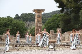 (SP)GREECE-ANCIENT OLYMPIA-PARIS 2024-FLAME LIGHTING CEREMONY