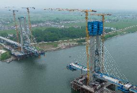 CHINA-HUBEI-ZHONGXIANG HANJIANG GRAND BRIDGE-CONSTRUCTION (CN)