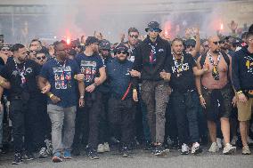 PSG Ultras Take Over Barcelona At The Champions League Quarter Finals.