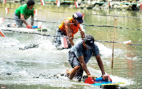 INDONESIA-PASURUAN-TRADITIONAL MUD SURFING-RACE