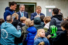 Royals Visit Cruyff Foundation - Amsterdam