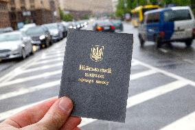 Ukrainian military ID card of reserve officer