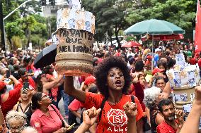 Protest Against The Privatization Of Sabesp, The Water Company In São Paulo.