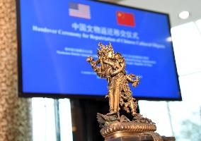U.S.-NEW YORK-CHINA-CULTURAL OBJECTS-RETURNING