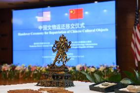 U.S.-NEW YORK-CHINA-CULTURAL OBJECTS-RETURNING