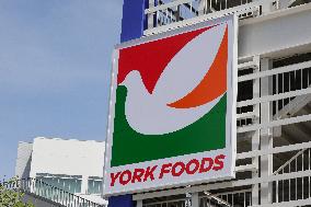 Signboard and logo of York Foods
