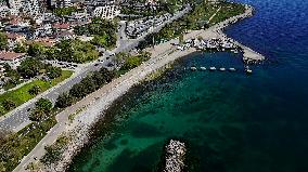 Istanbul Beach Aerial - Turkey