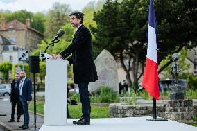 PM Gabriel Attal Visit To Mark 100th Day in Office - France