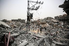 Aftermath of Israeli Airstrike