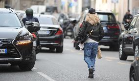 Helena Seger Spotted After Shopping Trip - Milan