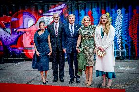 Spanish Royal Couple And Dutch Royals Visit Straat Museum - Amsterdam