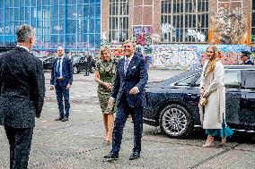 Spanish Royal Couple And Dutch Royals Visit Straat Museum - Amsterdam