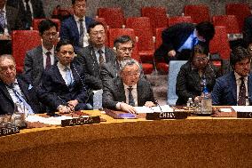 UN-SECURITY COUNCIL-PALESTINIAN-ISRAELI ISSUE-HIGH-LEVEL OPEN DEBATE-CHINESE ENVOY