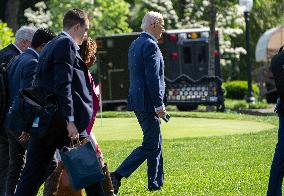 Biden Arrives from Philadelphia, PA