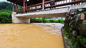 Water Levels Rise After Heavy Rains in Qiandongnan,