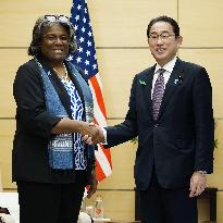 Japan PM Kishida meets U.S. ambassador to the U.N.