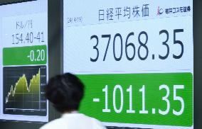 Nikkei index plunges