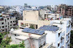 Solar Energy Panels High Rise Residential Building In Dhaka