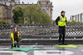 Fridays For Future Protests At Marschallbrücke In Berlin Against Climate Crisis