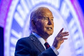 Biden delivers remarks at the IBEW Construction and Maintenance Conference