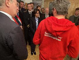 French culture minister Rachida Dati visits INRAP center - Val d’Oise