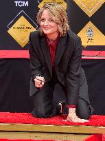15th Annual TCM Classic Film Festival 2024 - TCM Hosts Handprint And Footprint Ceremony Honoring Jodie Foster At TCL Chinese The