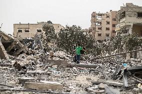 Israeli Airstrikes Aftermath In Gaza Strip