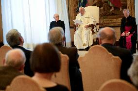 Pope Francis private audience with Members of the Pontifical Committee - Vatican