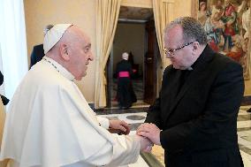 Pope Francis private audience with Members of the Pontifical Committee - Vatican