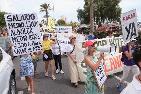 Demonstration against tourism model in Fuerteventura - Canary Islands