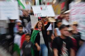 A Pro-Palestinian Rally And March In Christchurch