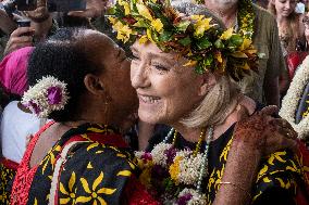 Marine Le Pen visits French Island of Mayotte - Indian Ocean