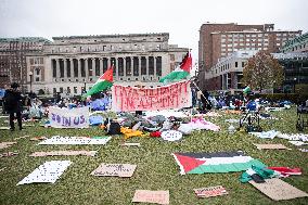 Columbia University Students Continue Campus Demonstrations After Arrests