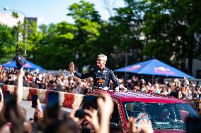 The Red Bull F1 Race Team Showed Off There Last Year Race Car In Washington DC.