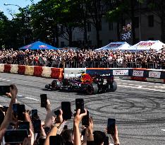 The Red Bull F1 Race Team Showed Off There Last Year Race Car In Washington DC.