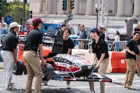 The Red Bull F1 Race Team Showed Off There Last Year Race Car In Washington DC.