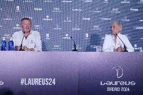 Martina Navratilova and Boris Becker in Madrid for the Laureus Awards